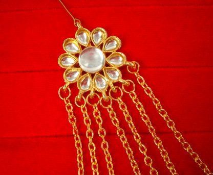 Wedding Wear Handmade Golden Flower Passa With Golden Chain Specially For Bridals Birthday Gift For Girls PS21