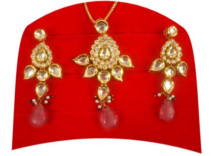 Imitation Jewelry Charming Golden Flower Premium Pendant Earring Christmas Celebration PP13