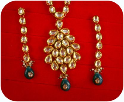 Imitation Jewelry Charming Wedding Wear Premium Kundan Pendant Earring Set PP15