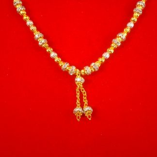 Imitation Jewelry Daily Wear Sleek Designer Golden Zircon Mangalsutra With Single Line Chain DM53