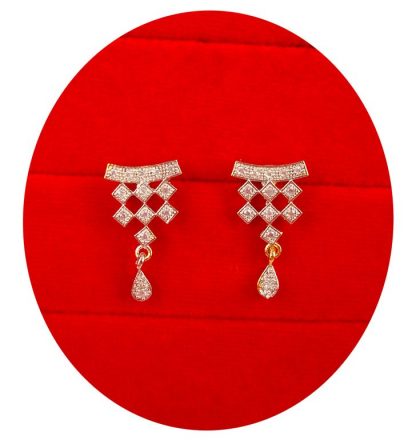 Imitation Jewelry Daily Wear Zircon Tiny Earring With Small Hanging Christmas Gift For Her TE21