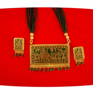 Imitation Jewelry Indian Traditional Jaipuri Green Glass Thewa Art Pendant Earrings Jewelry Set for Women Christmas Gift For Her Nh78