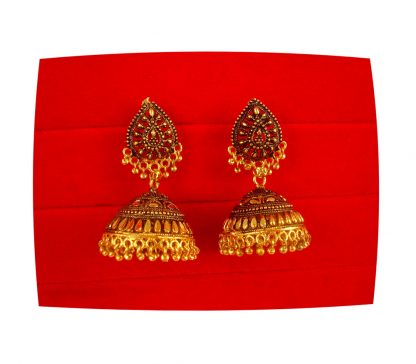 Imitation Jewelry Traditional Golden Oxidized Jhumki Earring With Hanging Jhumki Chritmas Gift For Wife FE79