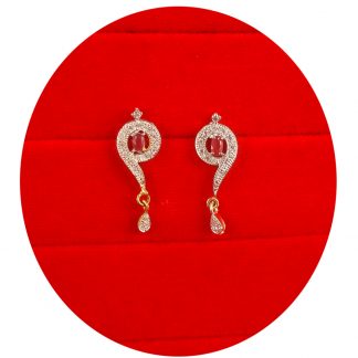 Imitation Jewlery Daily Wear Zircon Earring With Small Pink Stone New Year Gift For Her TE22