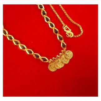 Imitation South Indian Jewelry Daily Wear Gold Plated Black Mangalsutra Gift For Her DM52