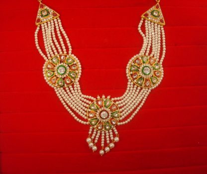 Artificial Bollywood Designer Pearl Necklace Set For Wedding NH34