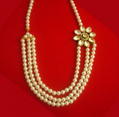 Fancy Artificial Designer Multi Strand Pearl Necklace Especially for Cocktail Parties NH99