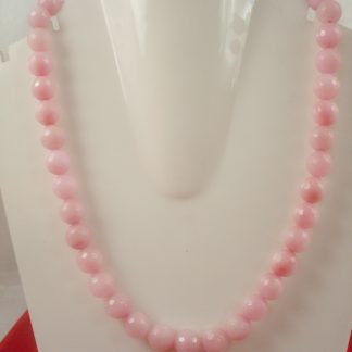 Imitation Jewelry Baby Pink Onyx Beaded Necklace Chain Classy Gift For Christmas ONYX33