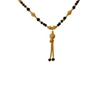 Imitation Jewelry Handmade Daily Wear Golden Black Light Weighted Mangalsutra Necklace,Gift For Her DM57