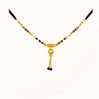Imitation Jewelry Handmade Daily Wear Golden Black Light Weighted Mangalsutra Necklace,Gift For Her DM63 