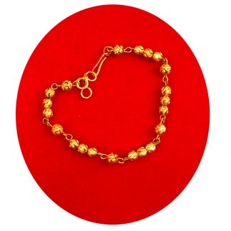 Imitation Jewelry Wedding Season Classy Long Lasting Golden Ball Girlish Look Light Weighted Bracelet CB24