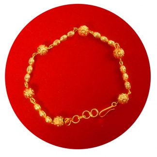 Imitation Jewelry Wedding Season Classy Long Lasting Golden Ball Girlish Look Light Weighted Bracelet CB25