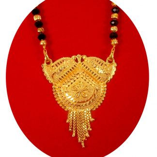 Buy Traditional Gold Plated Indian Style Long Mangalsutra With Golden Black Beaded Chain, Gift For Wife PP12