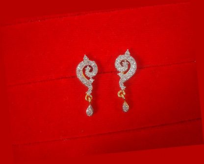 Imitation Jewelry Daily Wear Zircon Tiny Earring With Small Hanging  Gift For Her TE25