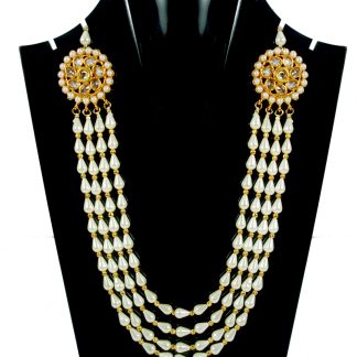 Imitation Jewelry Designer Multi Layer Royal Golden Necklace For Ring Ceremony DN15