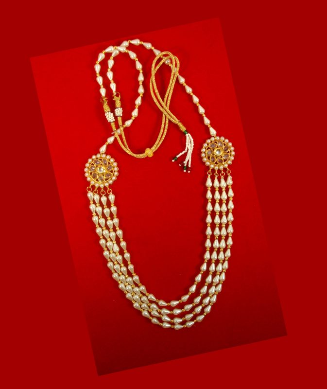 Imitation Jewelry Designer Multi Layer Royal Golden Necklace For Ring Ceremony DN15