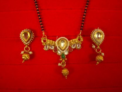 Imitation Jewelry Designer Multicolored Delicate Kundan Mangalsutra for Women Gift for Wife DM75