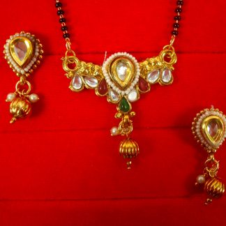 Imitation Jewelry Designer Multicolored Delicate Kundan Mangalsutra for Women Gift for Wife DM75