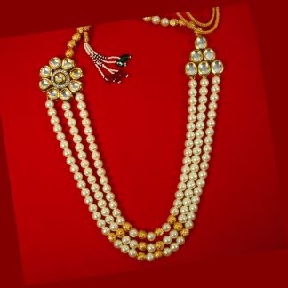 Imitation Jewelry Wedding Wear Designer Multi Layer kundan Brooch Necklace Especially For Engagement Wear DN17