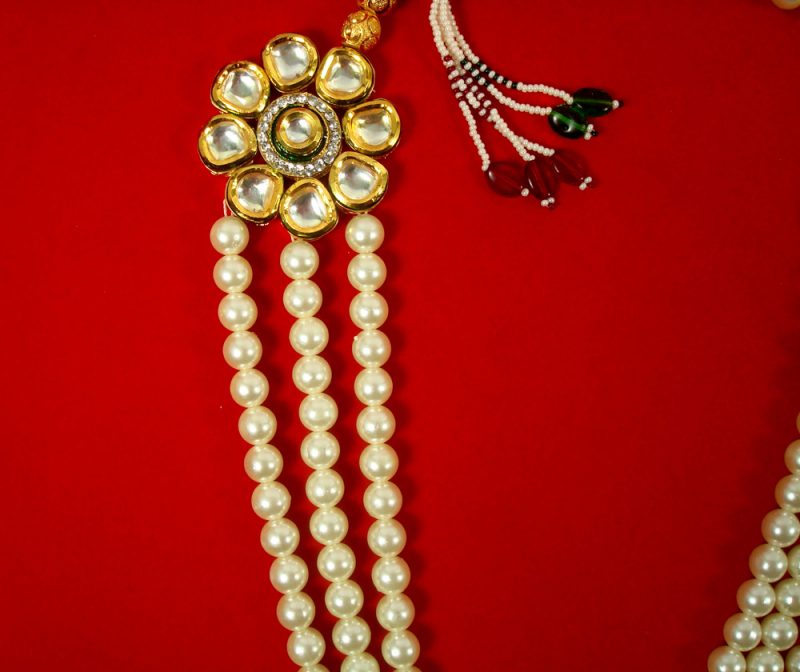 Imitation Jewelry Wedding Wear Designer Multi Layer kundan Brooch Necklace Especially For Engagement Wear DN17