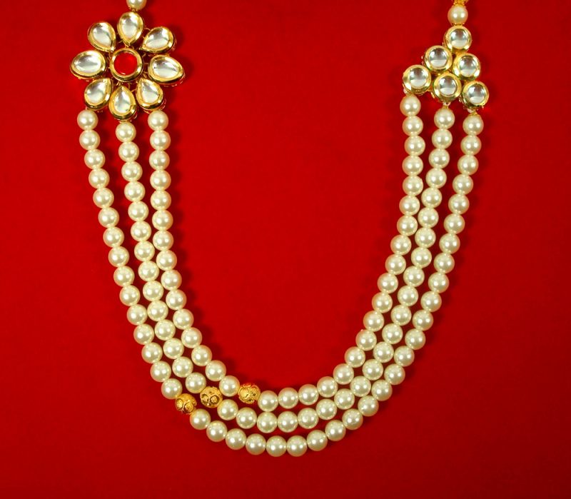 Imitation Jewelry Wedding Wear Designer Multi Layer kundan Flora Brooch Necklace Especially For Engagement Wear DN18