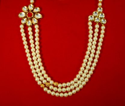 Imitation Jewelry Wedding Wear Designer Multi Layer kundan Flora Brooch Necklace Especially For Engagement Wear DN18