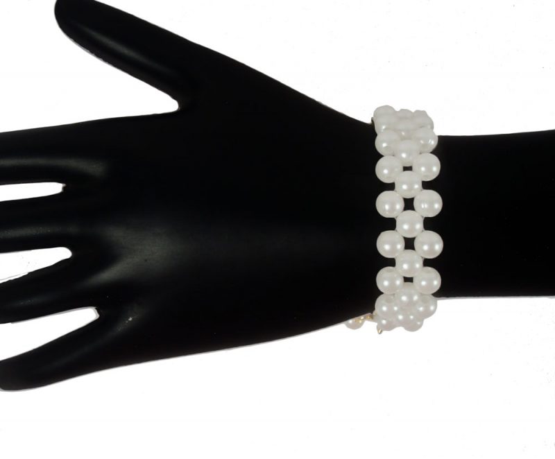 Imitation Fashion Jewelry White Pearl Classy For Office Wear Bracelet For Girls CB27