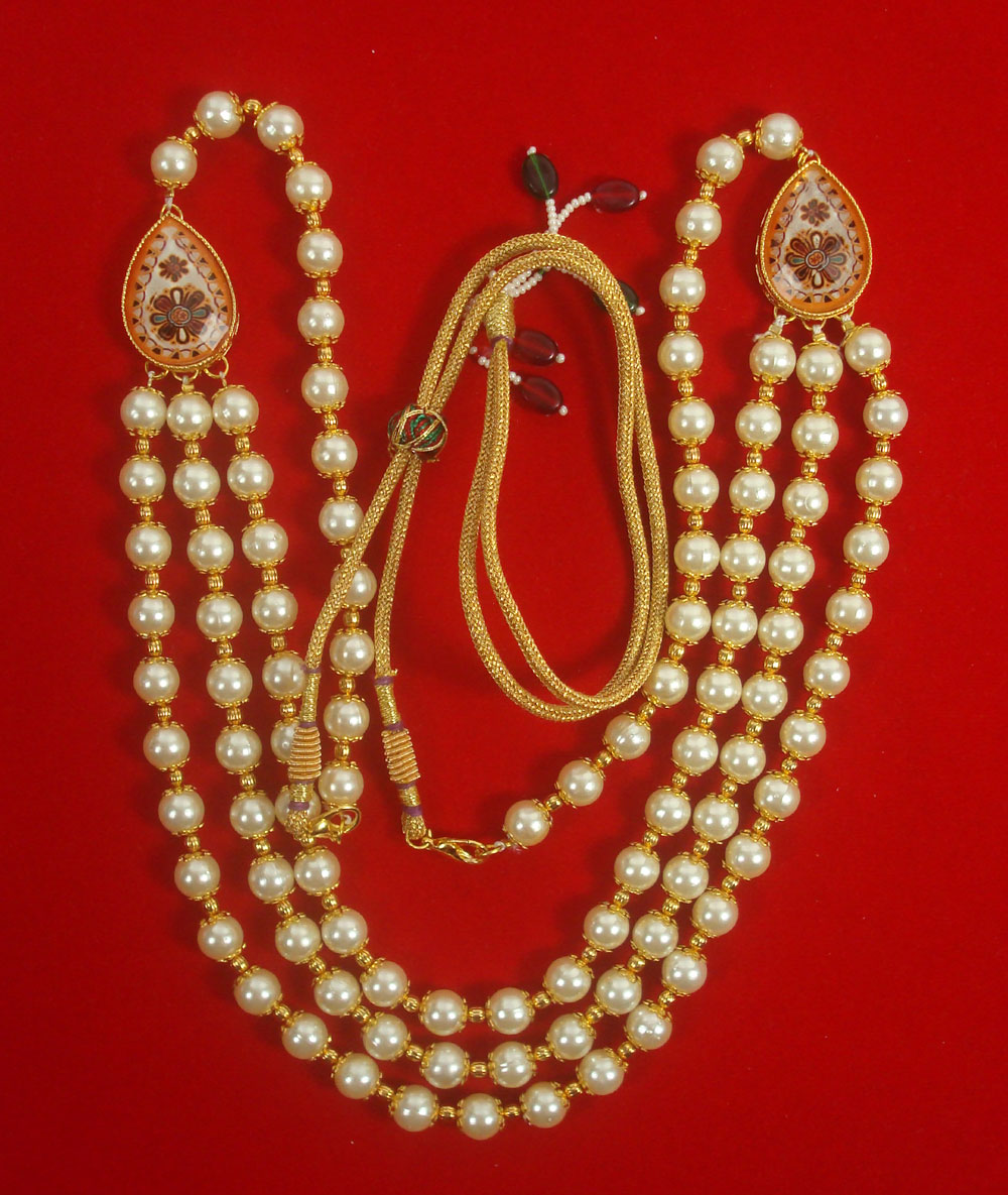 Wedding Wear Kundan & White Pearl Rani Haar Necklace Set – alltrend.in
