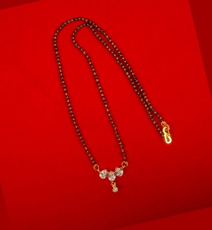 Imitation Jewelry Daily Wear Cute Leaf Shape Zircon Mangalsutra Gift for Women GM13