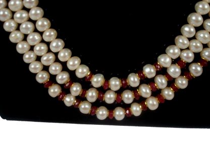 Imitation Jewelry Royal Look Engagement Wear Designer Zircon Brooch with Creamy Pearl Multi Layer Necklace for Women DN42