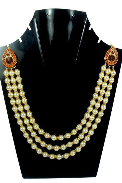 Imitation Jewelry Wedding Wear Designer Multi Layer Light Weight Creamy Zircon Necklace Especially For Engagement Wear DN20