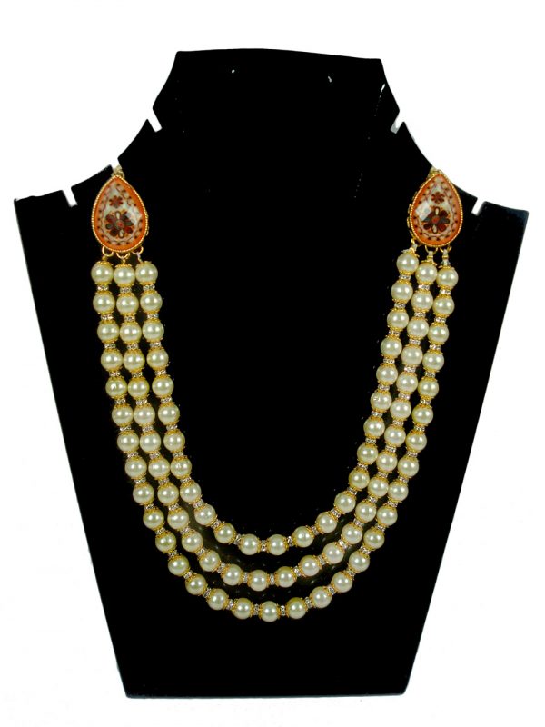 Imitation Jewelry Wedding Wear Designer Multi Layer Light Weight Creamy Zircon Necklace Especially For Engagement Wear DN20