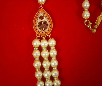 Imitation Jewelry Wedding Wear Designer Multi Layer Light Weight Creamy Zircon Necklace Especially For Engagement Wear DN20