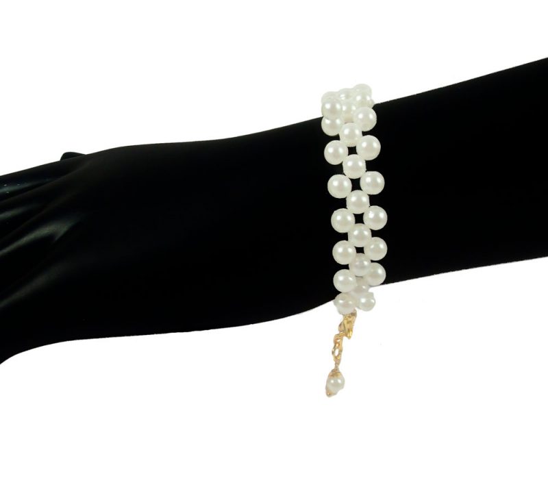 Imitation Fashion Jewelry White Pearl Classy For Office Wear Bracelet For Girls CB27