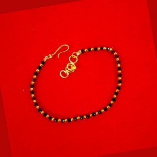 Fashion Jewelry Attractive Daily Wear Golden Black Beaded Light Weighted Classic Hand Mangalsutra Bracelet Women and Girls CB36