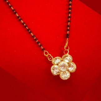 Fashion Jewelry Daily Wear Cute Flower Shape Zircon Mangalsutra Gift for Women GM26