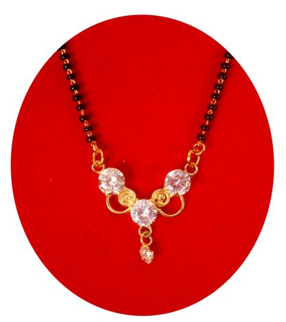 Fashion Jewelry Daily Wear Cute Round Zircon Mangalsutra Gift for Women GM21