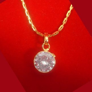Fashion Jewelry Daily Wear Light Weighted Round Pendant with Golden chain FOR woman Sp24