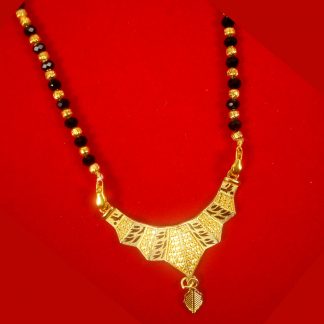 Fashion Jewelry Designer Heart Shape Golden Plated Cute Mangalsutra Valentine Gift For Wife DM84A