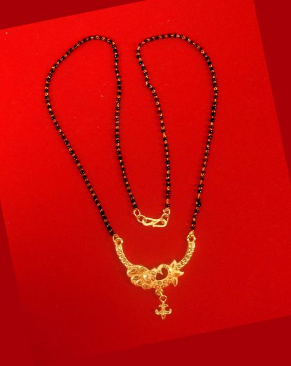 Fashion Jewelry Designer Peacock Golden Plated Mangalsutra Valentine Gift For Wife GM29