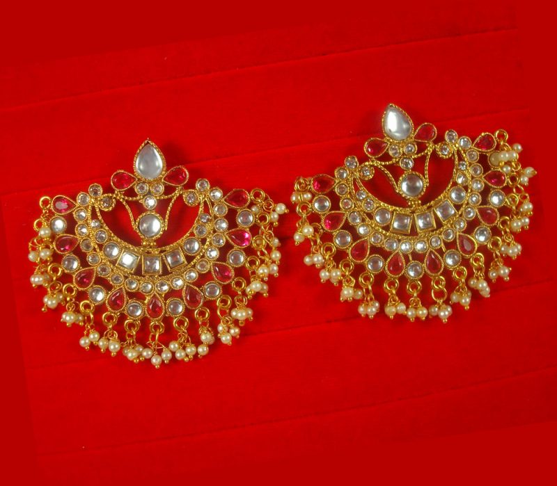 Fashion Jewelry Gold Plated Orange Ethnic Traditional Handmade Jhumki Gift For Her JM86A