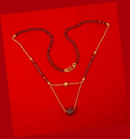 Imitation Jewlery Digital Dress Mangalsutra Women's Pride Daily wear s Gold Plated Double Line Mangalsutra GM34